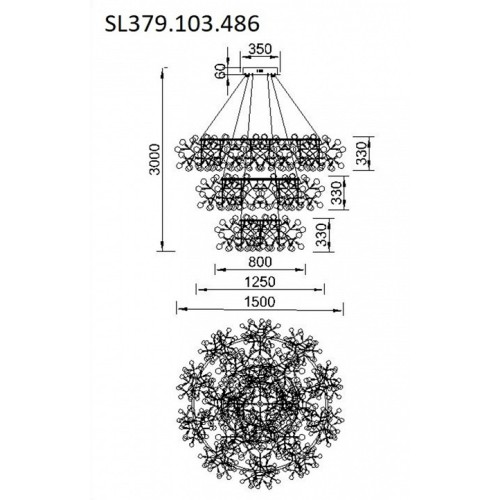 Подвесная люстра ST-Luce Rafina SL379.103.486