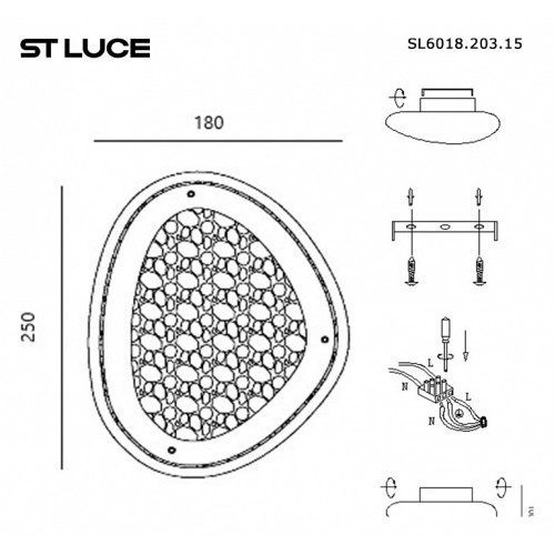 Накладной светильник ST-Luce Enigma SL6018.203.15