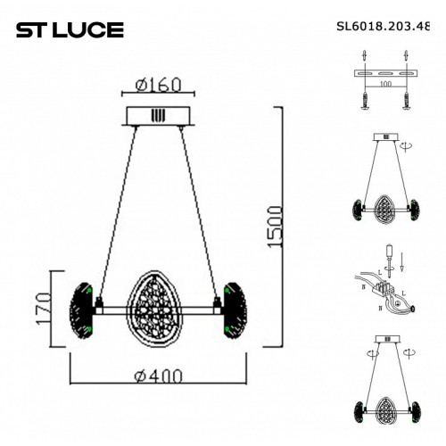 Подвесная люстра ST-Luce Enigma SL6018.203.48
