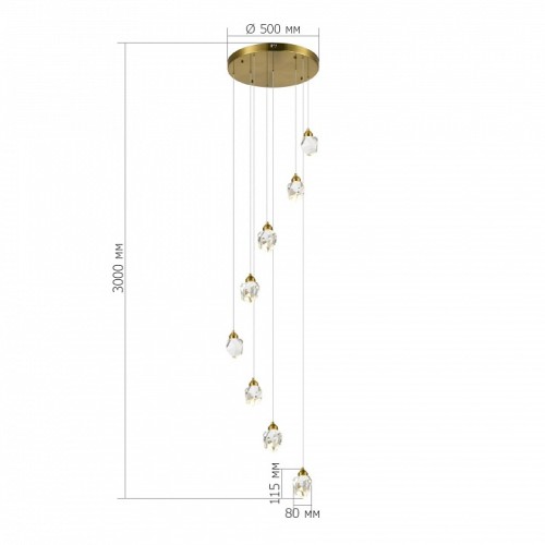 Подвесная люстра ST-Luce Cascato SL6114.203.08