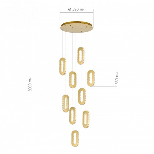 Подвесная люстра ST-Luce Allungo SL6506.203.09