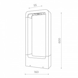Наземный низкий светильник ST-Luce Erta SL9506.405.01