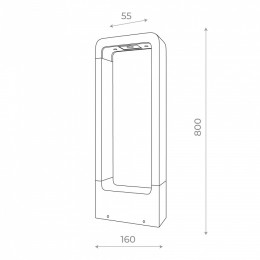 Наземный низкий светильник ST-Luce Erta SL9506.415.01