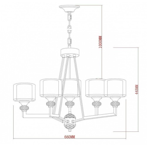 Подвесная люстра Vele Luce Lotus VL1054L05