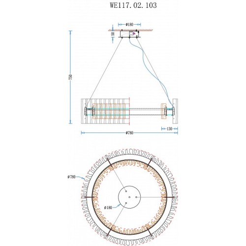 Подвесной светильник Wertmark Patricia WE117.02.103