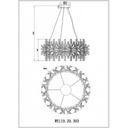 Подвесная люстра Wertmark Floriane WE119.20.303