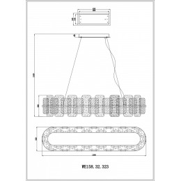 Подвесной светильник Wertmark Nelly WE158.32.323