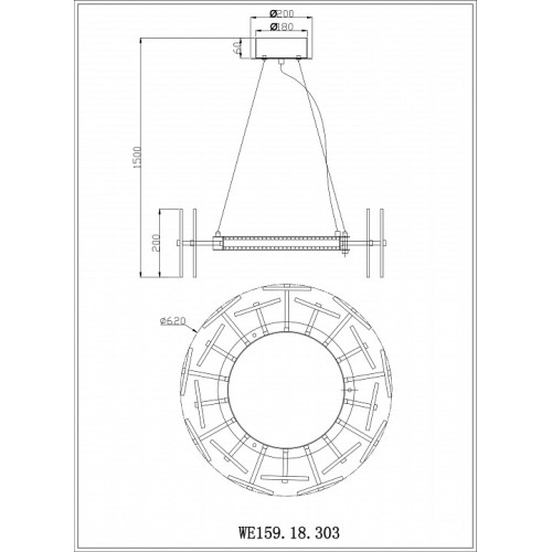 Подвесной светильник Wertmark Nicola WE159.18.303