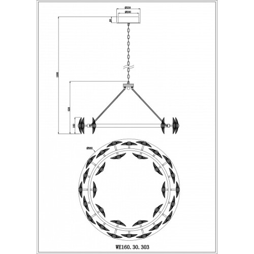Подвесной светильник Wertmark Pamela WE160.30.303