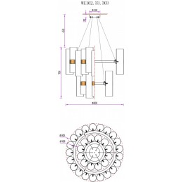 Подвесная люстра Wertmark Franka WE162.33.303