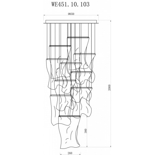 Подвесная люстра Wertmark Hanna WE451.10.103