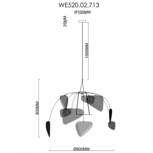 Подвесной светильник Wertmark Palma WE520.02.713