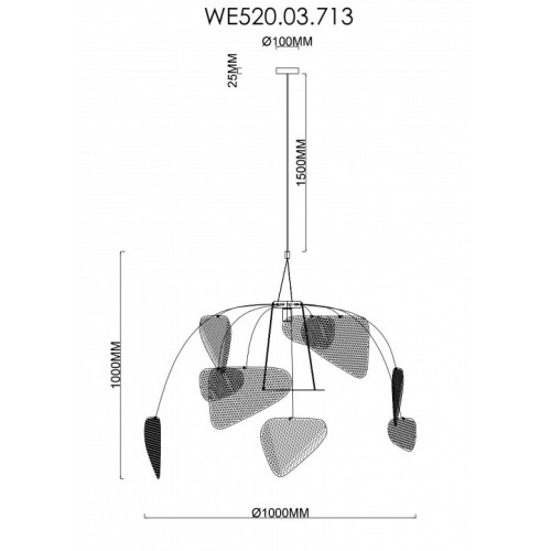 Подвесной светильник Wertmark Palma WE520.03.713