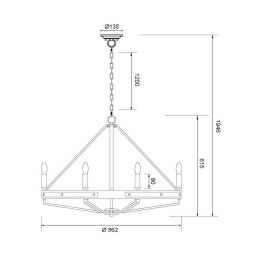 Подвесная люстра Wertmark BRENDA WE586.08.503