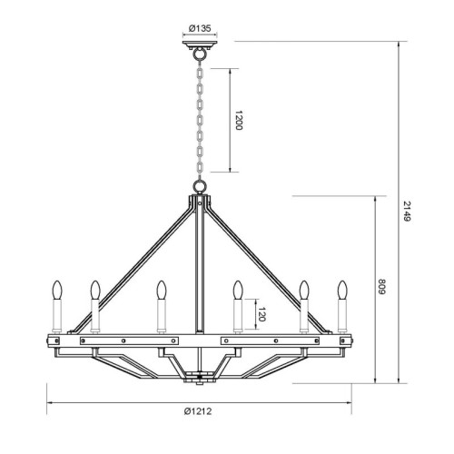 Подвесная люстра Wertmark BRENDA WE586.12.503