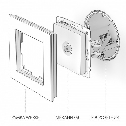 ТВ-розетка оконечная без рамки Werkel W118 3 W1183011