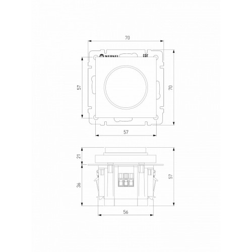 Диммер с подсветкой без рамки Werkel  W1142101